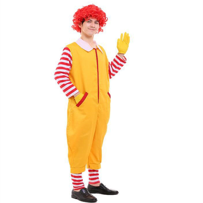 Children's Adult Clown Costume M Donalds