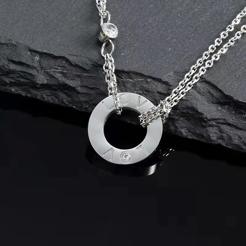 Silver Love Necklace For Women