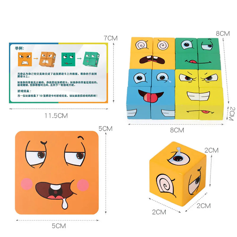 48% OFF - Kids blocks Face Change Cube Puzzlek.