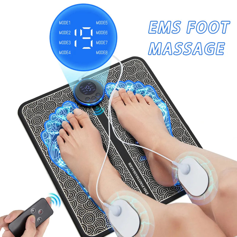 Electric EMS Foot Massager Pad Relief Pain