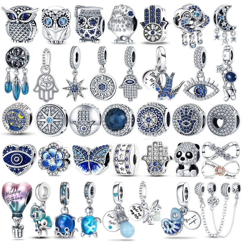 Sterling Silver Firefly Charms Blue Collections