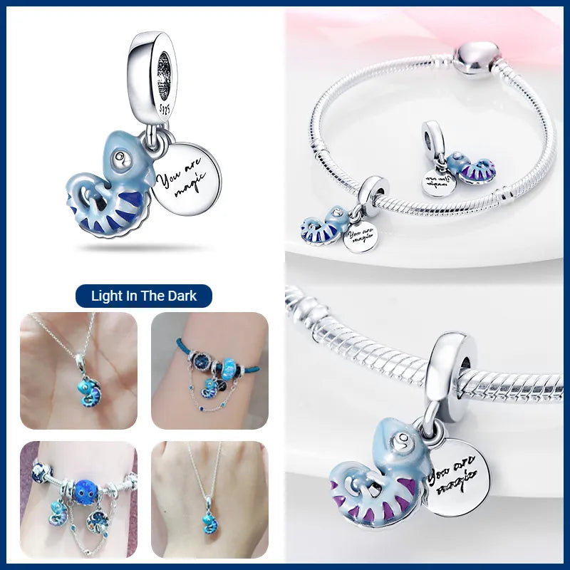 Sterling Silver Firefly Charms Blue Collections